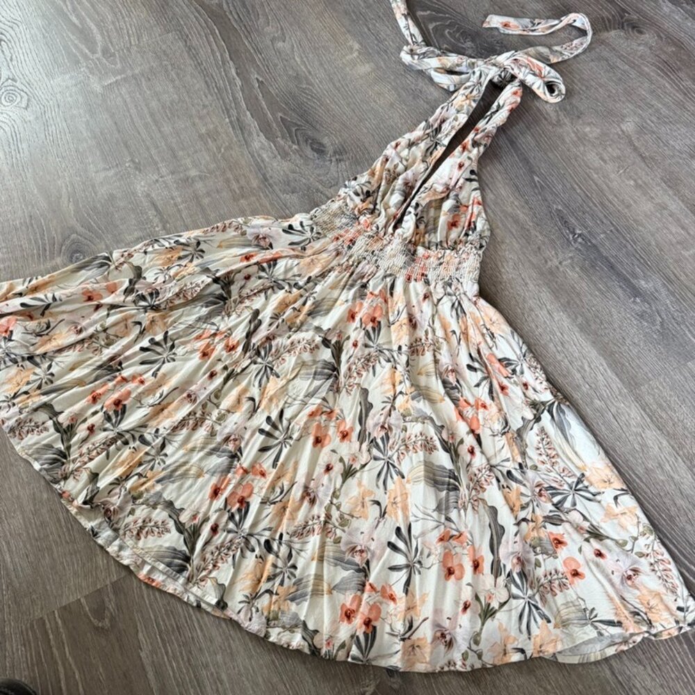 Shore Low cut Halter Mini Dress